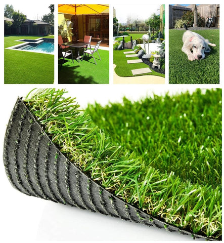 Petgrow Deluxe artificial grass turf in a 3.3x5 ft setup for outdoor garden charm