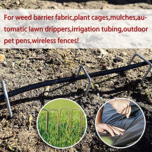 Petgrow landscape fabrics stay fixed with geo cloth stakes.