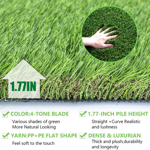 Petgrow artificial grass texture close-up highlighting soft, realistic look