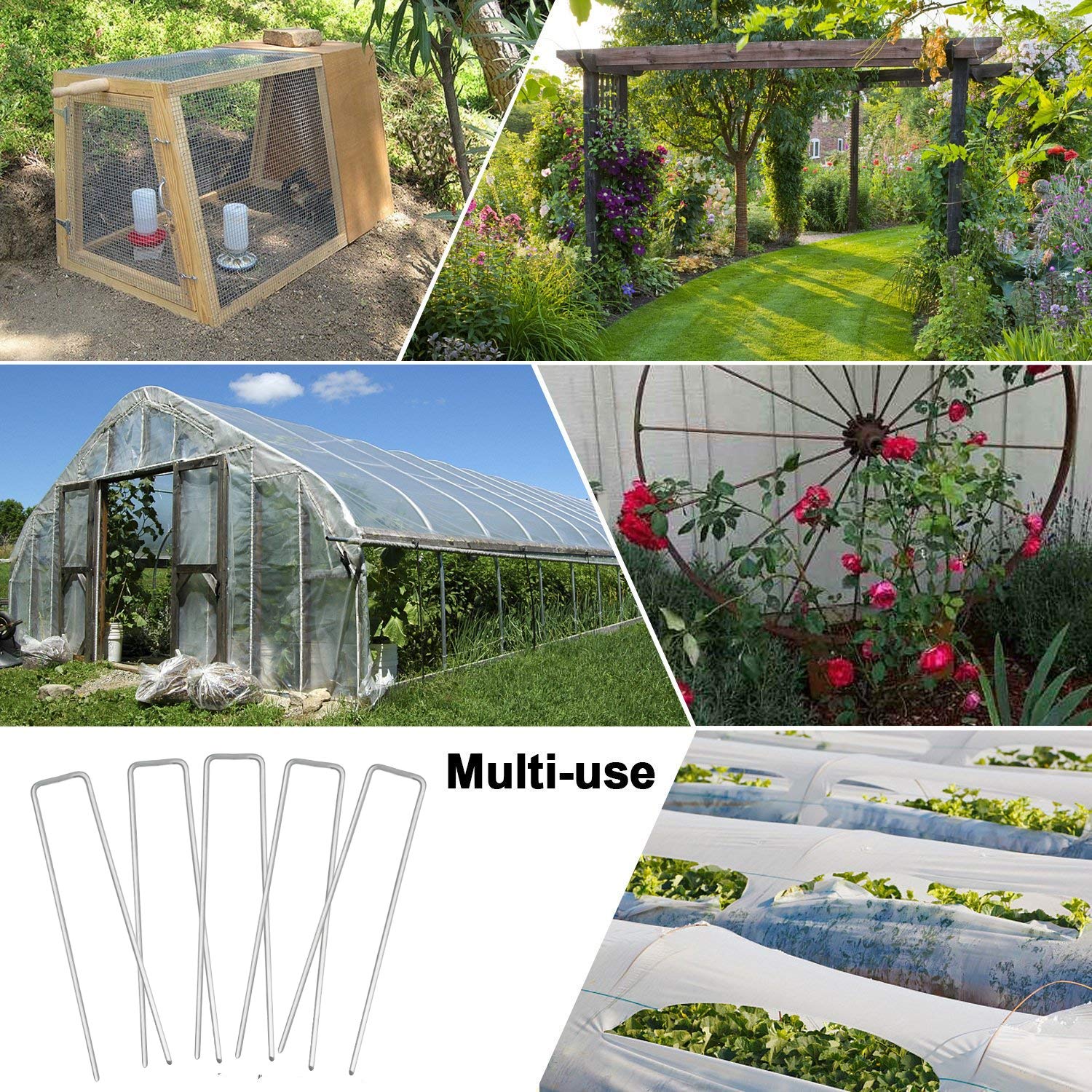 Petgrow outdoor cords and tarps stay taut with pins.