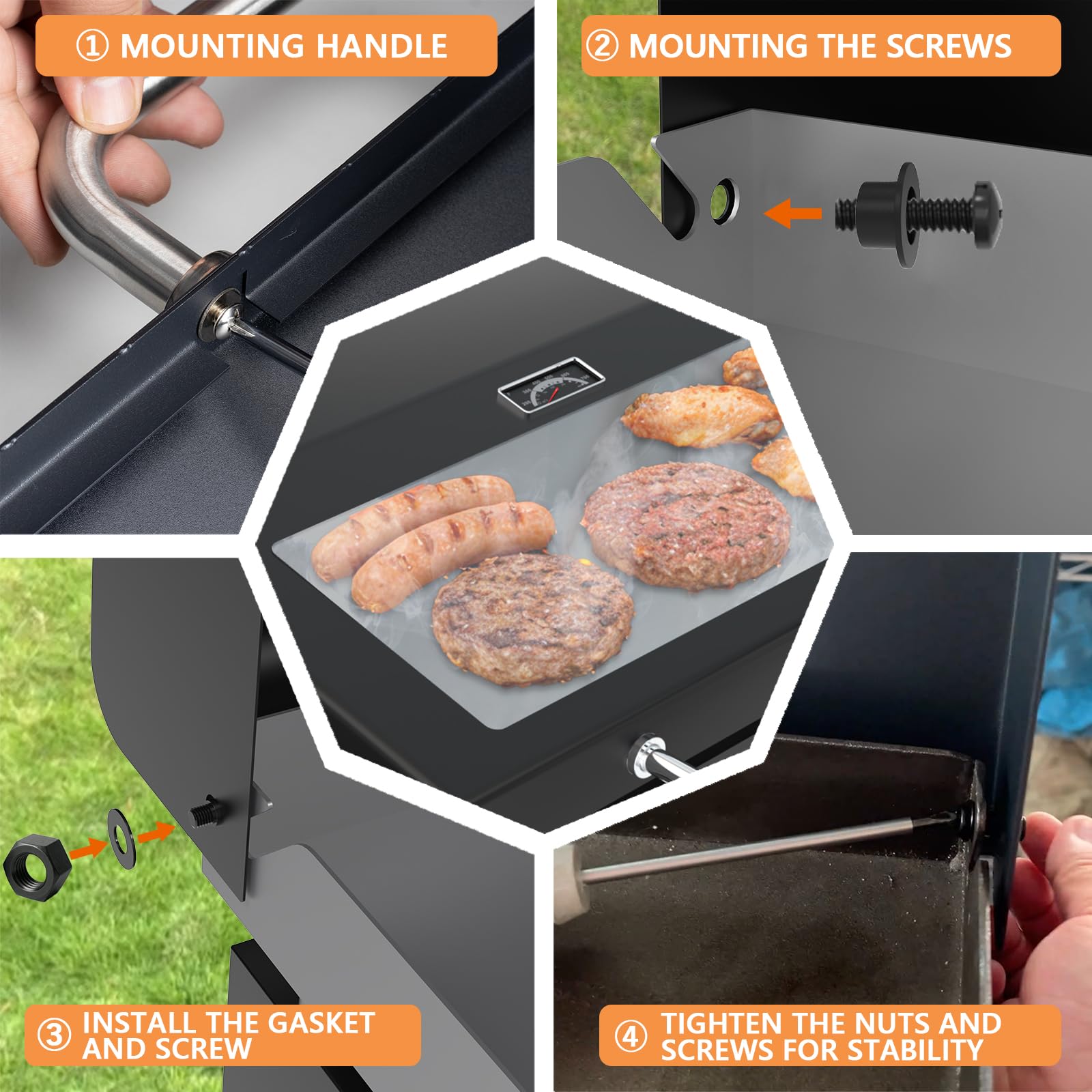 Petkao weather-resistant lid protects the griddle when stored outside.