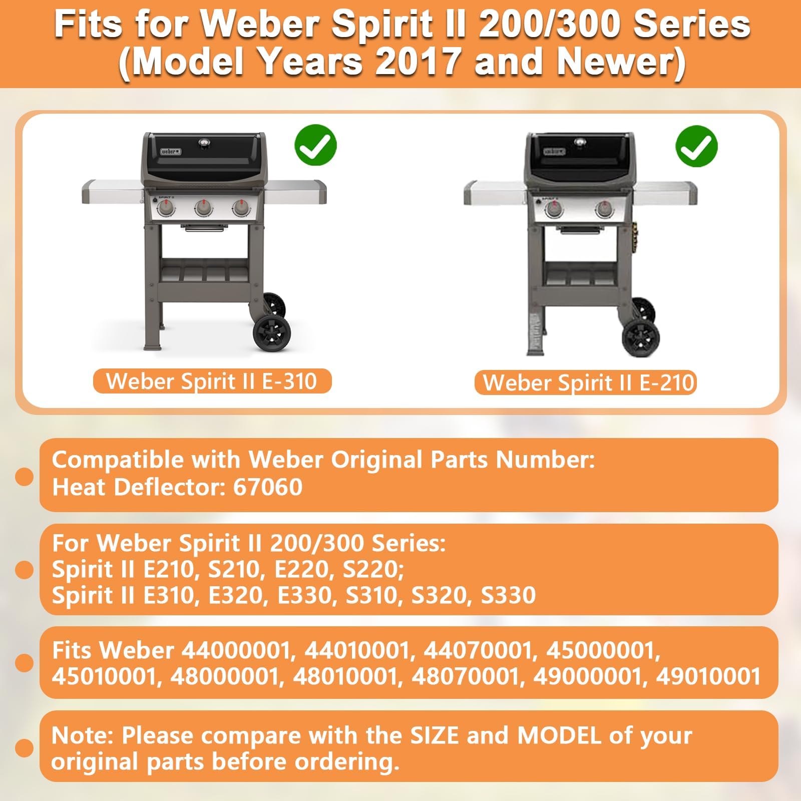 PETKAO 67060 heat deflector back view shows durable stainless steel construction