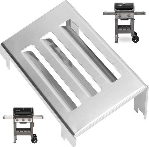 PETKAO 67060 heat deflector front view improves heat distribution on Weber Spirit II