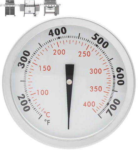 PETKAO lid thermometer on Weber Genesis for precise heat readings