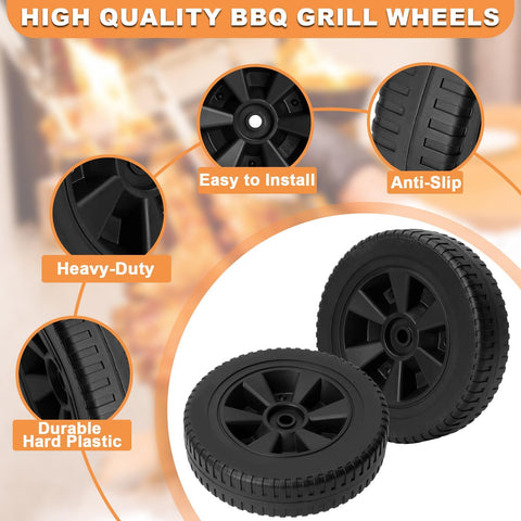 PETKAO wheel with 5/16-inch axle hole suits Charbroil carts