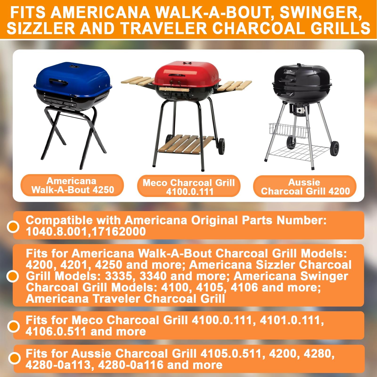 PETKAO ash pan compatibility with Walk-A-Bout and Swinger grills.