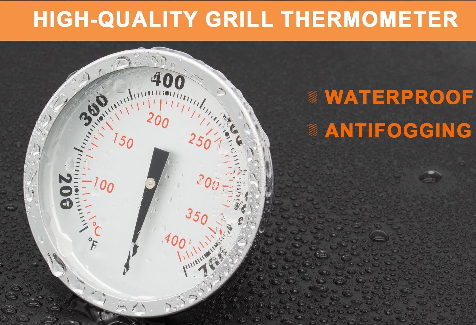 PETKAO digital readout shows Fahrenheit and Celsius for versatile cooking
