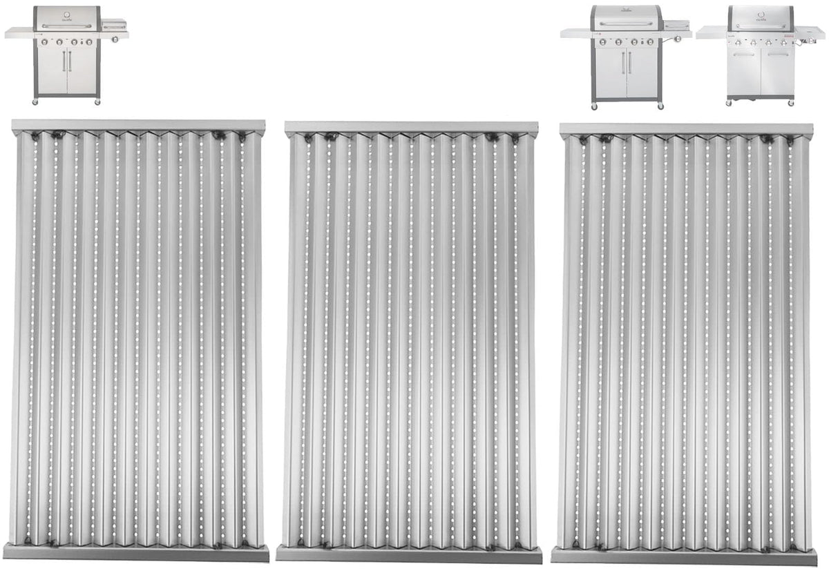 PETKAO G533-2200-W1 emitter plates, front view, improve heat distribution for Char-Broil grills.