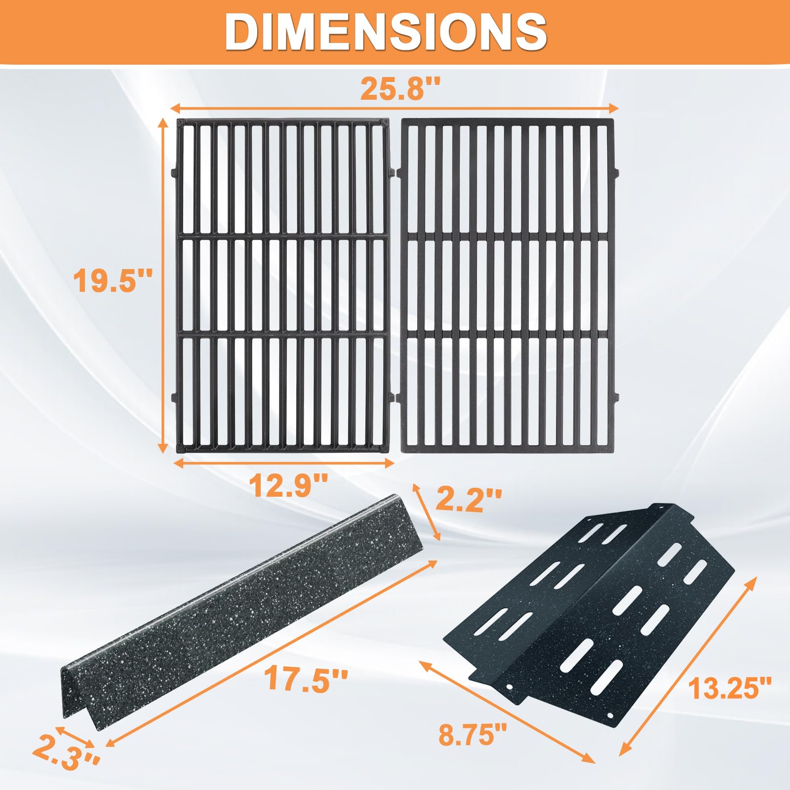 Cast iron grates from PETKAO for Genesis 300 SER cooking