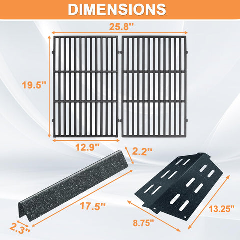 Cast iron grates from PETKAO for Genesis 300 SER cooking
