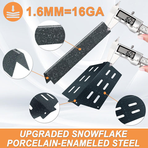 Heat deflectors installed under bars for even flame distribution with PETKAO