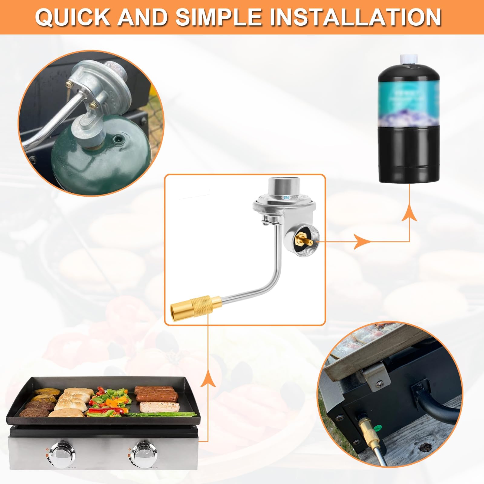 11 in W.C. outlet pressure supports balanced flame across grills