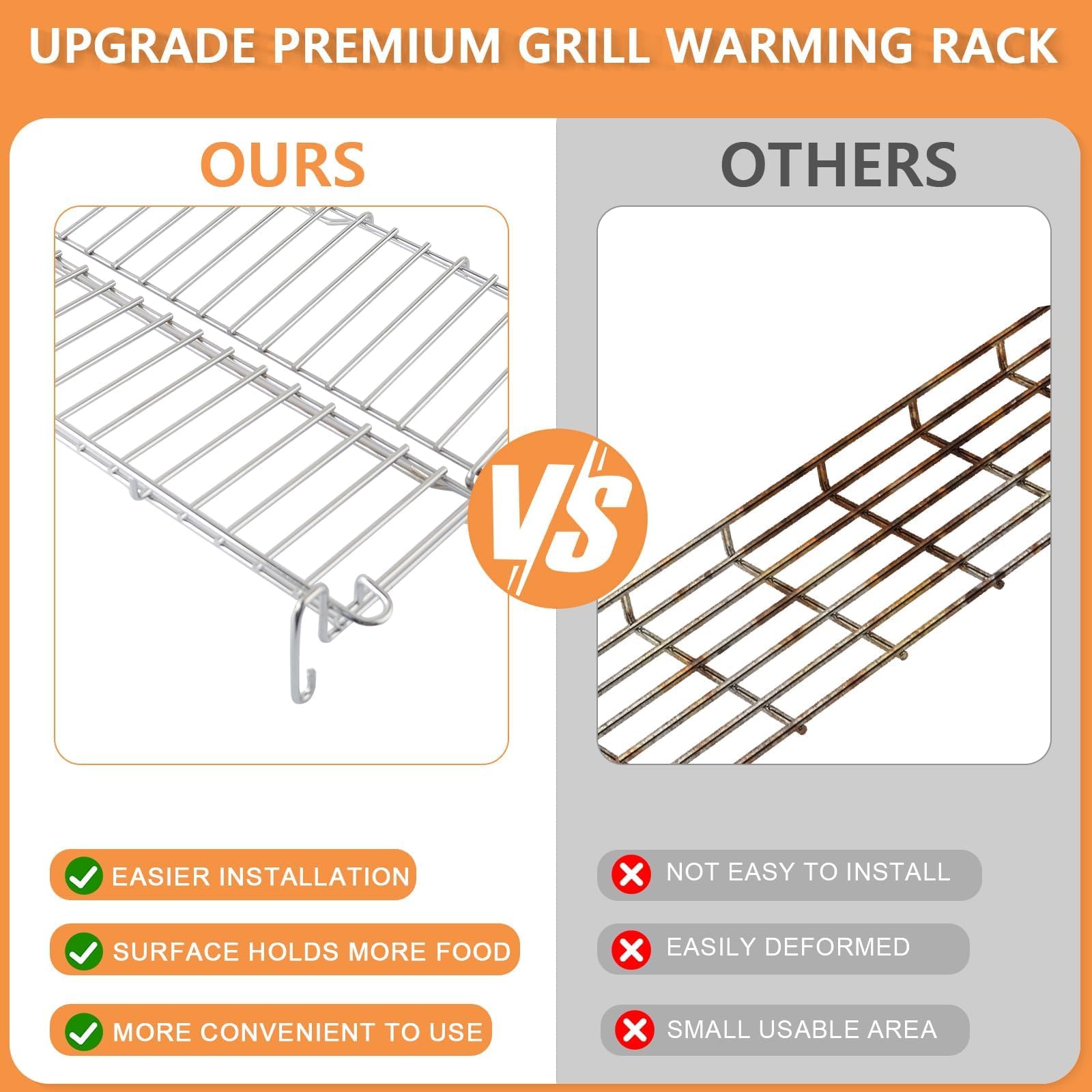 PETKAO 66044 warming rack upgrade in packaging for Weber.