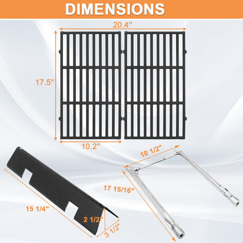 PetKAO Spirit II crossover tube for stable flame distribution across the grate.