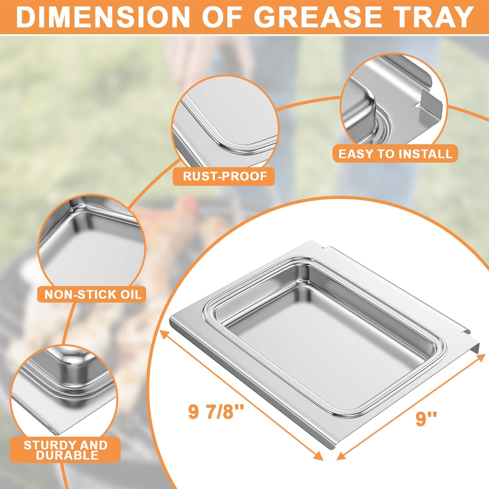 PETKAO Pulse 2000 grease tray supports mess-free grilling.