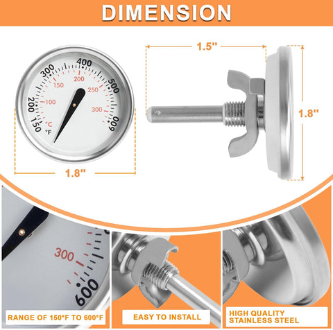 PETKAO Q-series thermometer fit on Weber grill for precise cooking