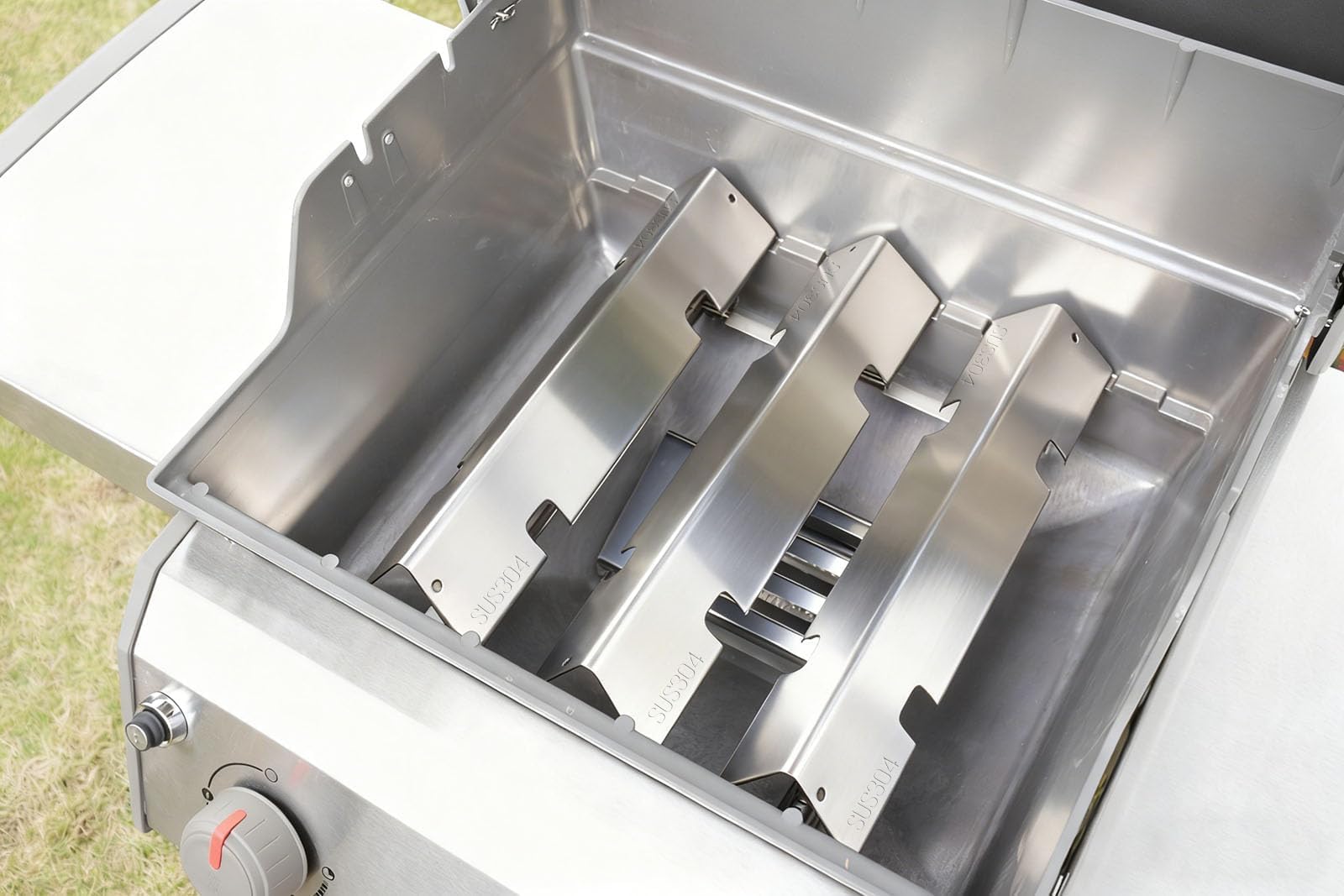 PETKAO dishwasher-safe flavorizer parts, easy cleanup after grilling.