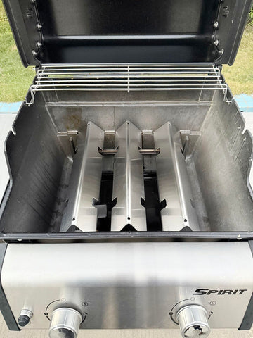PETKAO flame covers for Weber Spirit II, durable 304 stainless steel protection.