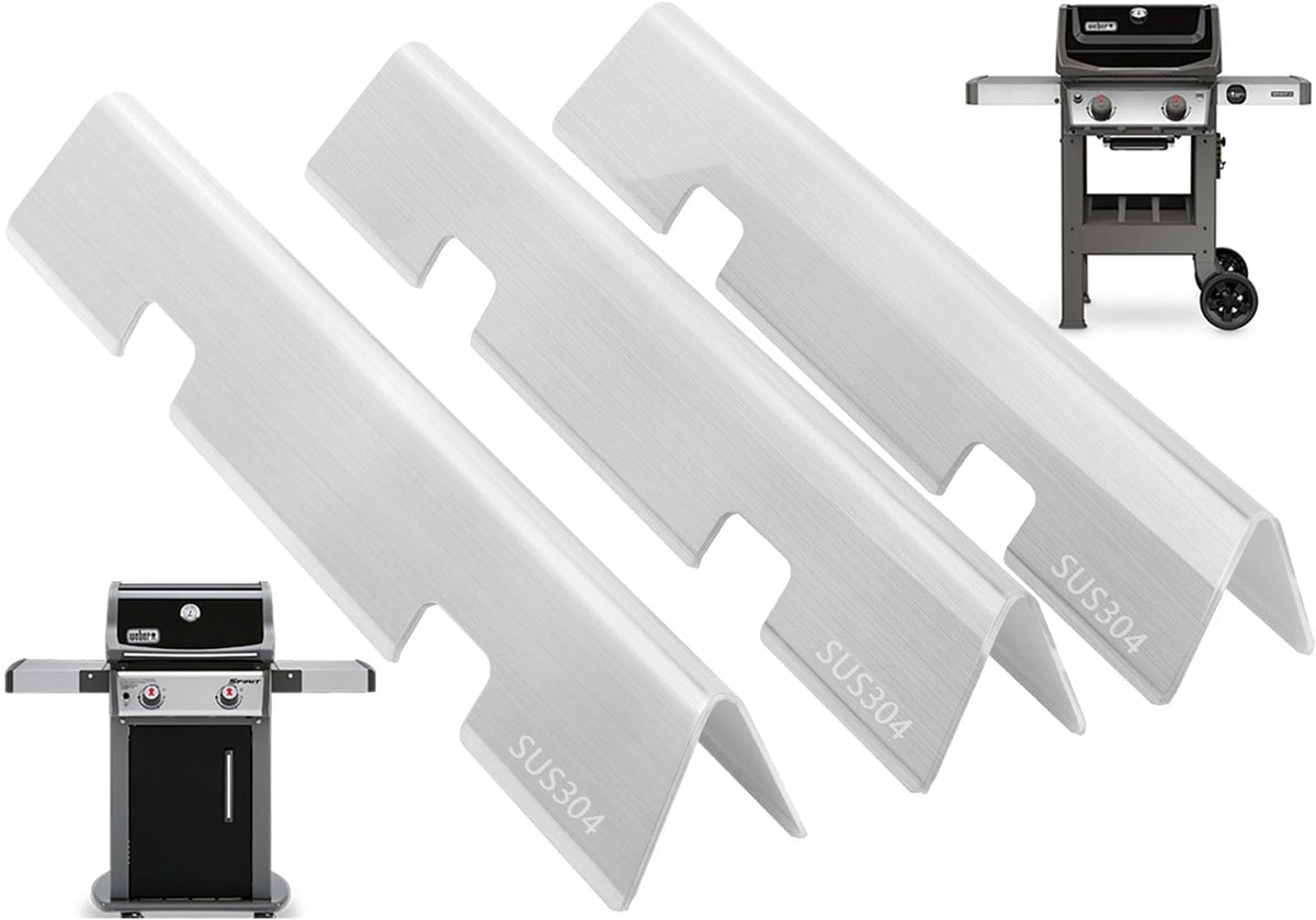 PETKAO Weber Spirit II flavorizer bars, front view, promoting even heat.
