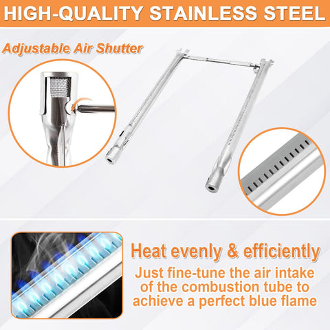 PETKAO Weber Spirit II flavorizer bars with snowflake design for clearer flame observation.
