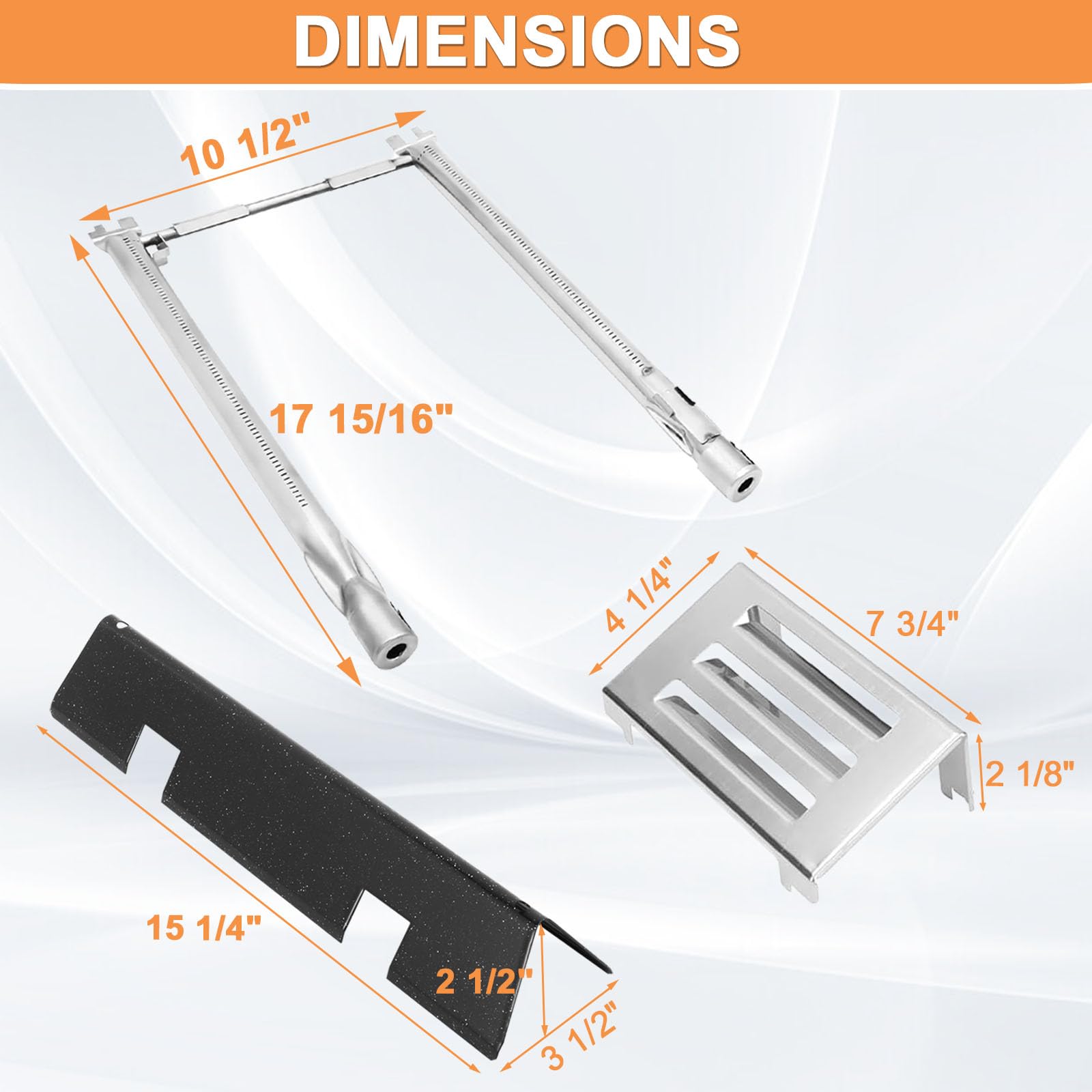 PETKAO Weber Spirit II heat deflector protects burners and reduces flare-ups.