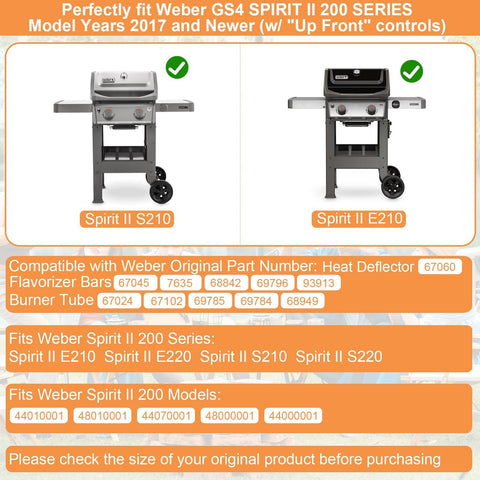 PETKAO Weber Spirit II main burner tubes ensure reliable ignition and steady heat output.