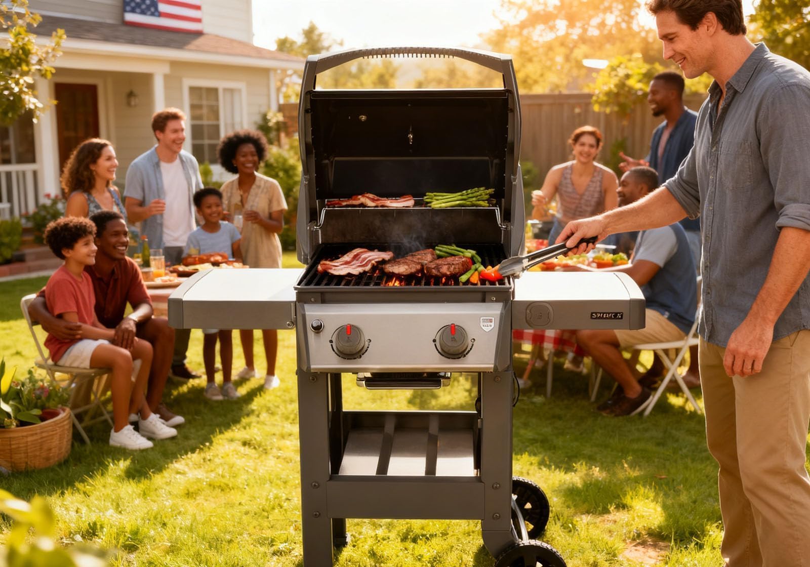 PETKAO outdoor grilling use, ideal for patios and camping.