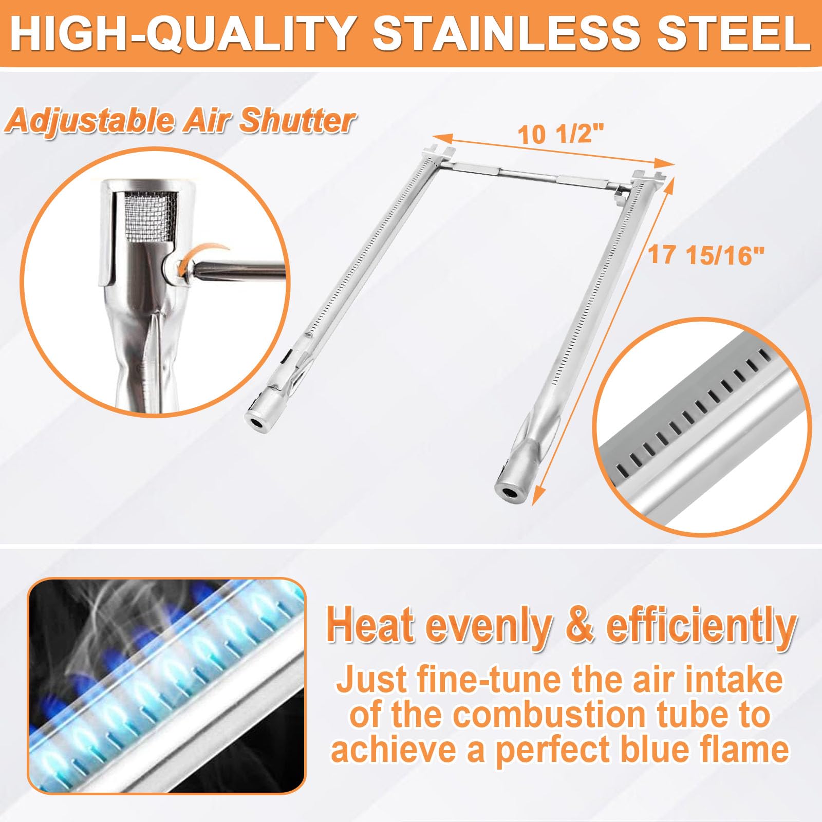 PETKAO Weber Spirit II snowflake-design bars highlight improved venting and even heat.