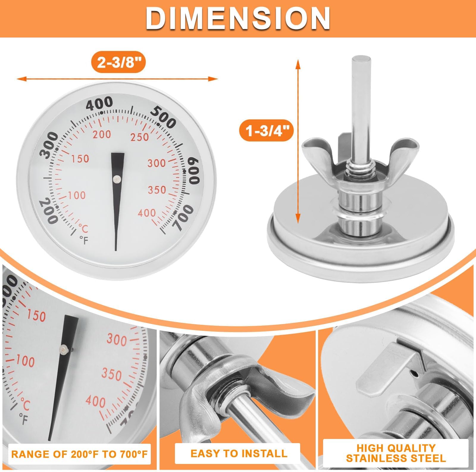 PETKAO wing nut installation ensures easy attachment on Weber grills