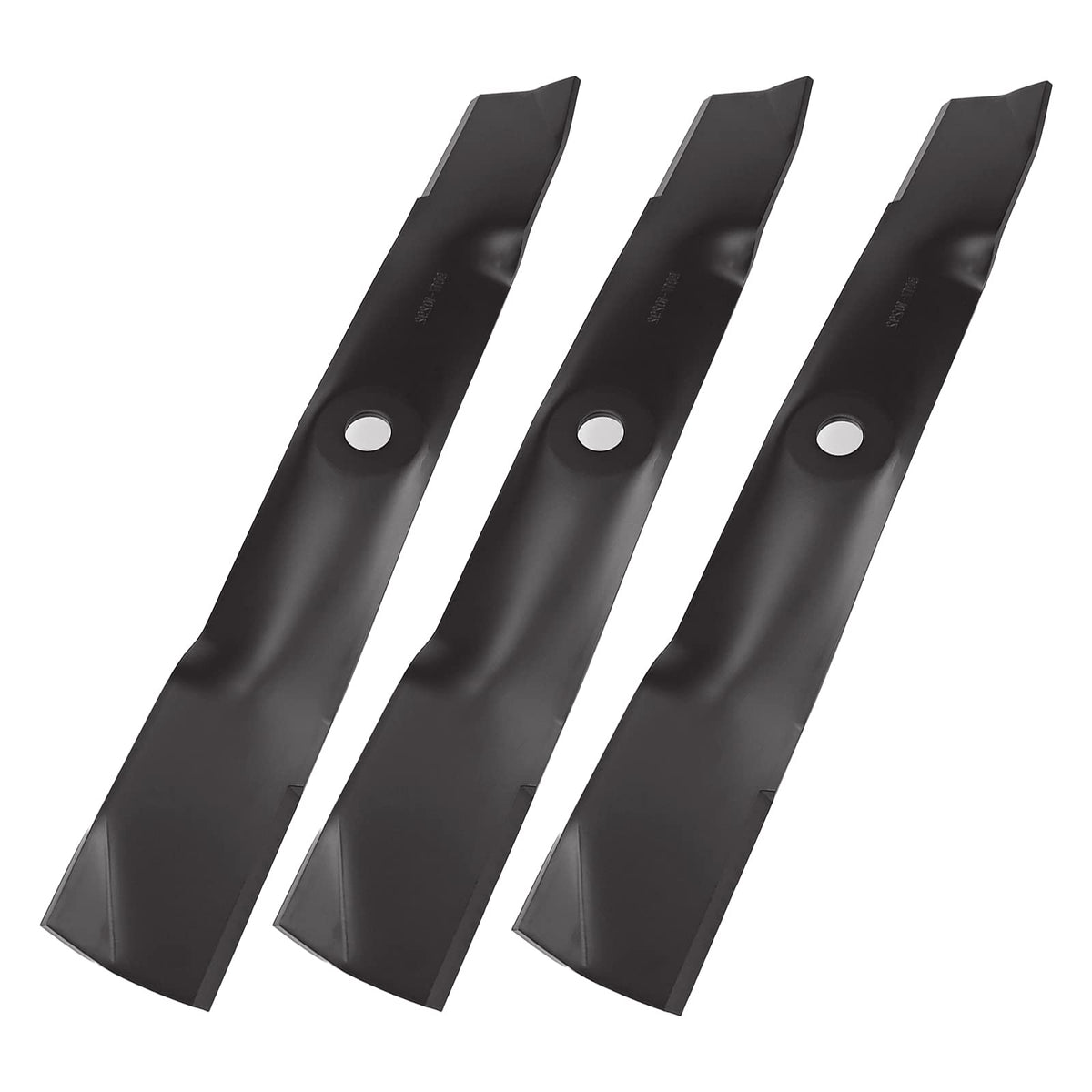 PetMigo 54-inch medium-lift mower blade close-up highlighting a durable cutting edge.