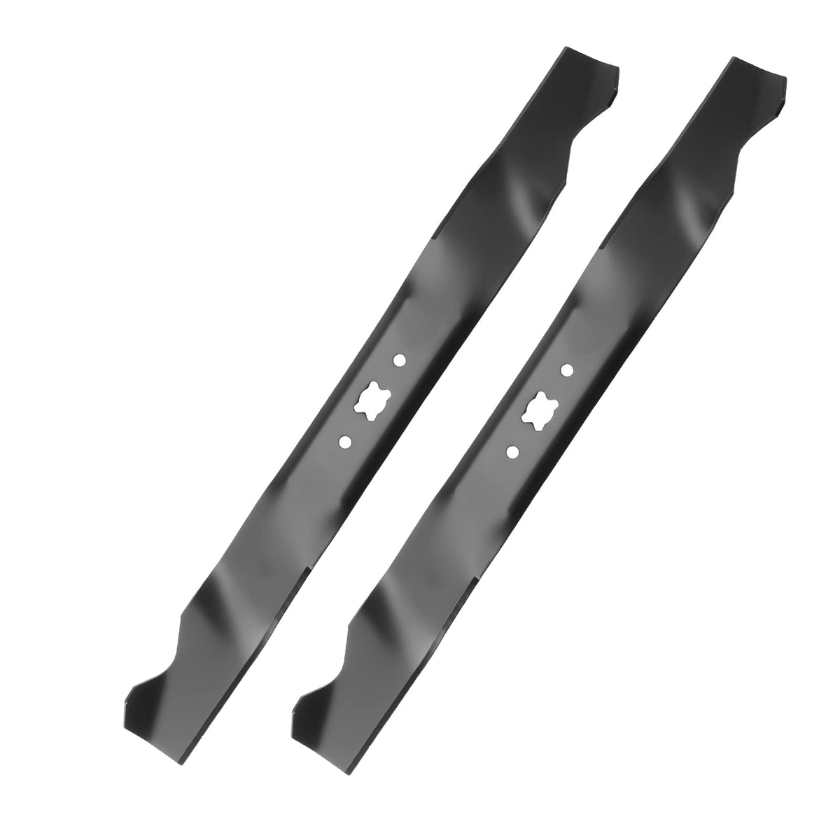 PetMigo 742-0641 mulching blade mounted on a 21-inch mower deck for neat clippings.