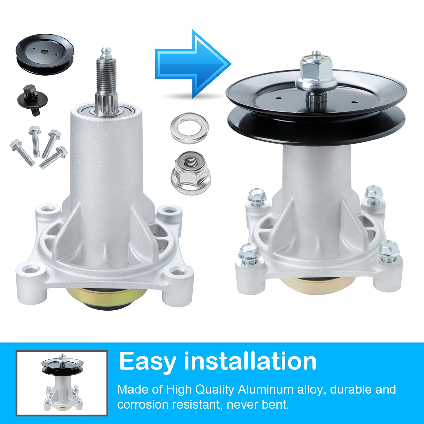 PetMigo spindle 192870 ensures reliable rotation on compatible Husqvarna decks.