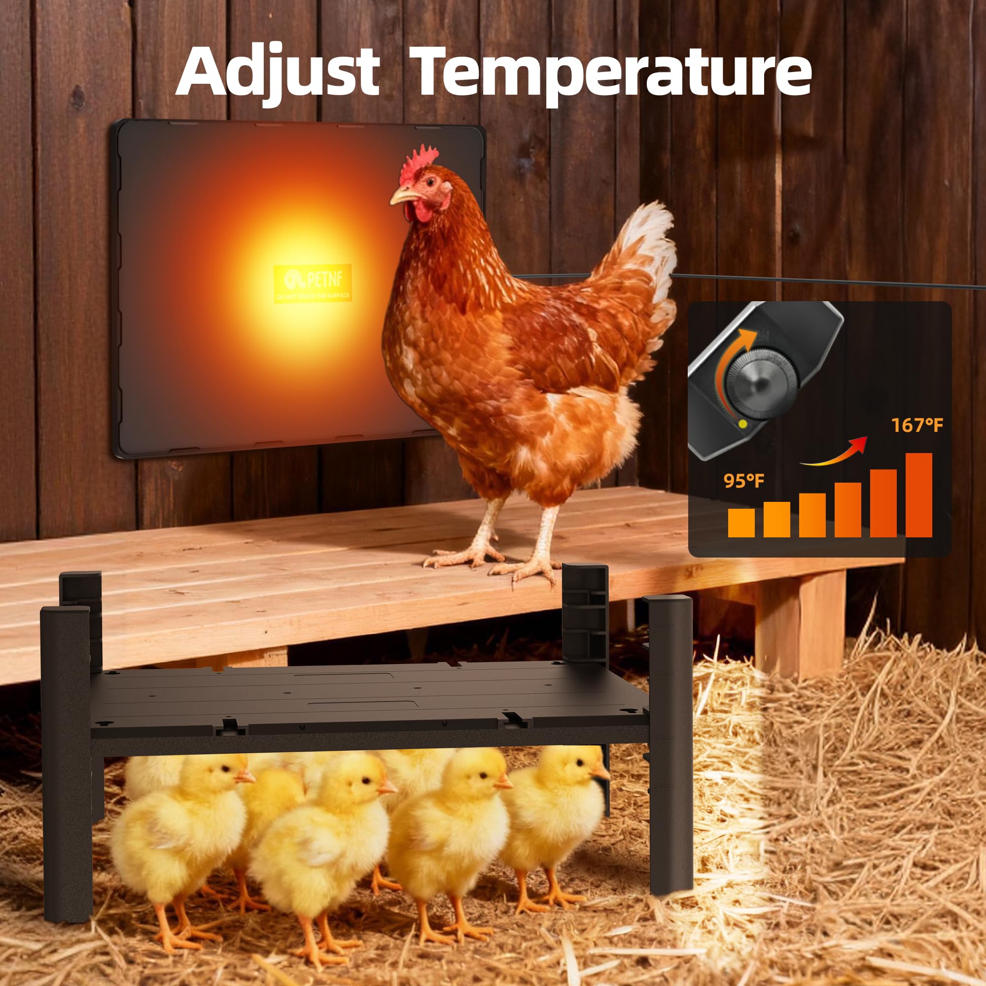 PETNF 3-way height stand enabling flexible mounting options
