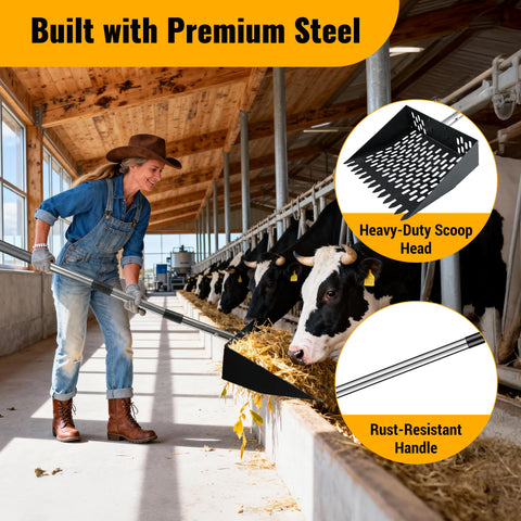 PETNF adjustable handle 30 to 80 inches for tall coops.