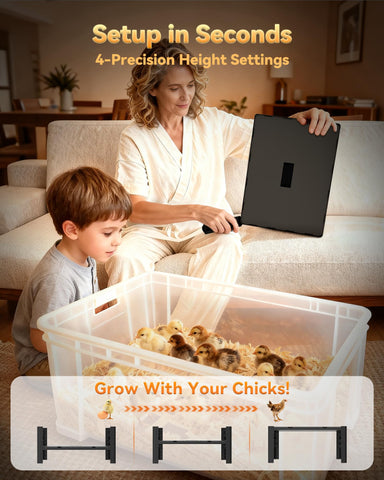 PETNF brooder heater 140W provides steady warmth.