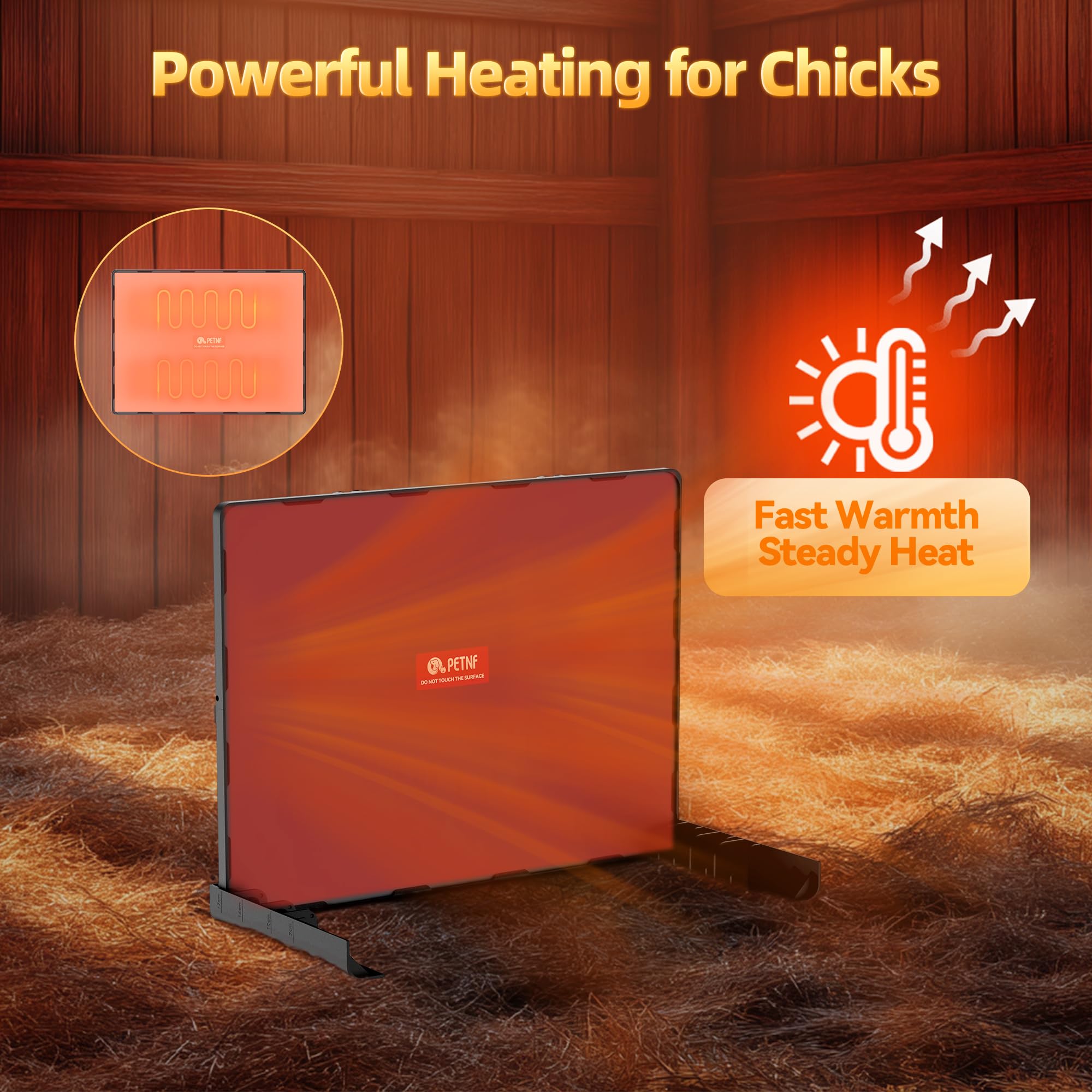 PETNF brooder plate energy saving heat lowers electricity use