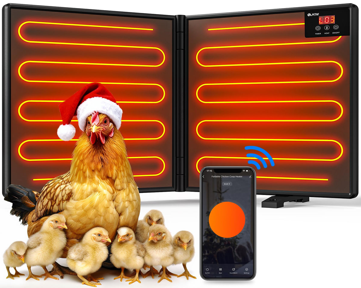 PETNF chicken coop heater panel control for precise temperature adjustment in the coop.