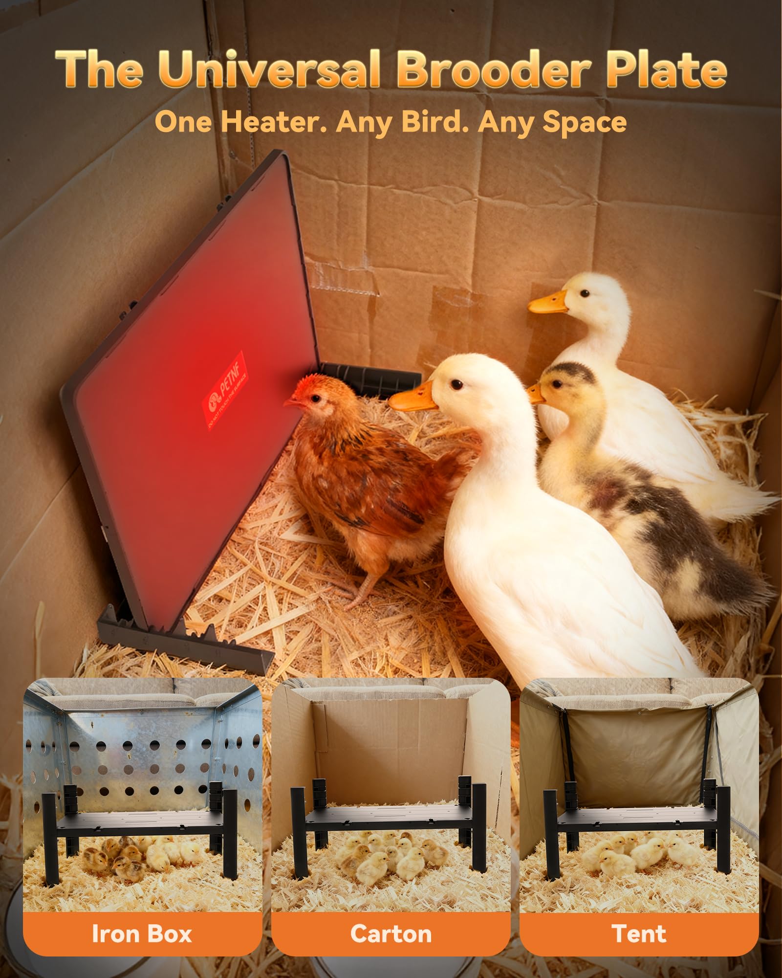 PETNF LED indicator shows operation status at a glance.