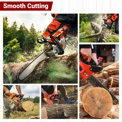 PETOX chain mounted on chainsaw bar demonstrating fit