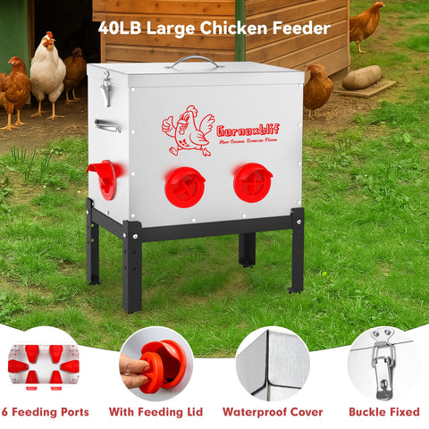 Petpvilit downward-slanted ports reduce spills while chickens eat