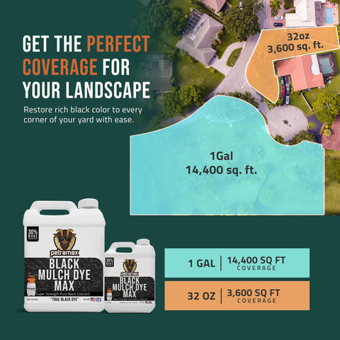 Petra Black Mulch Dye on pine straw restores deep, uniform color.