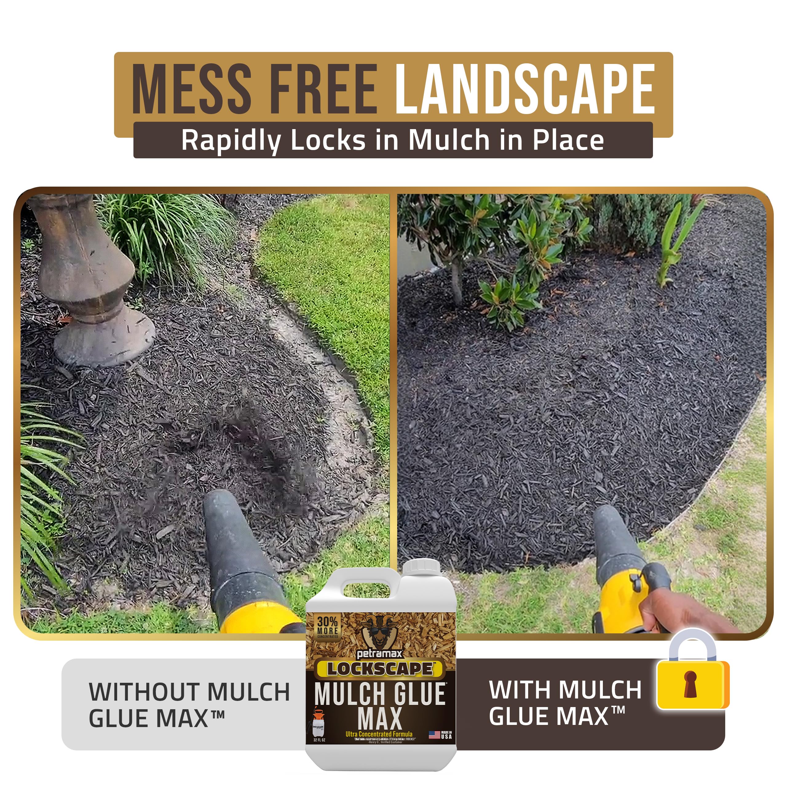 Petra Max Lockscape Glue dispense action illustrates spray-ready application for easy use