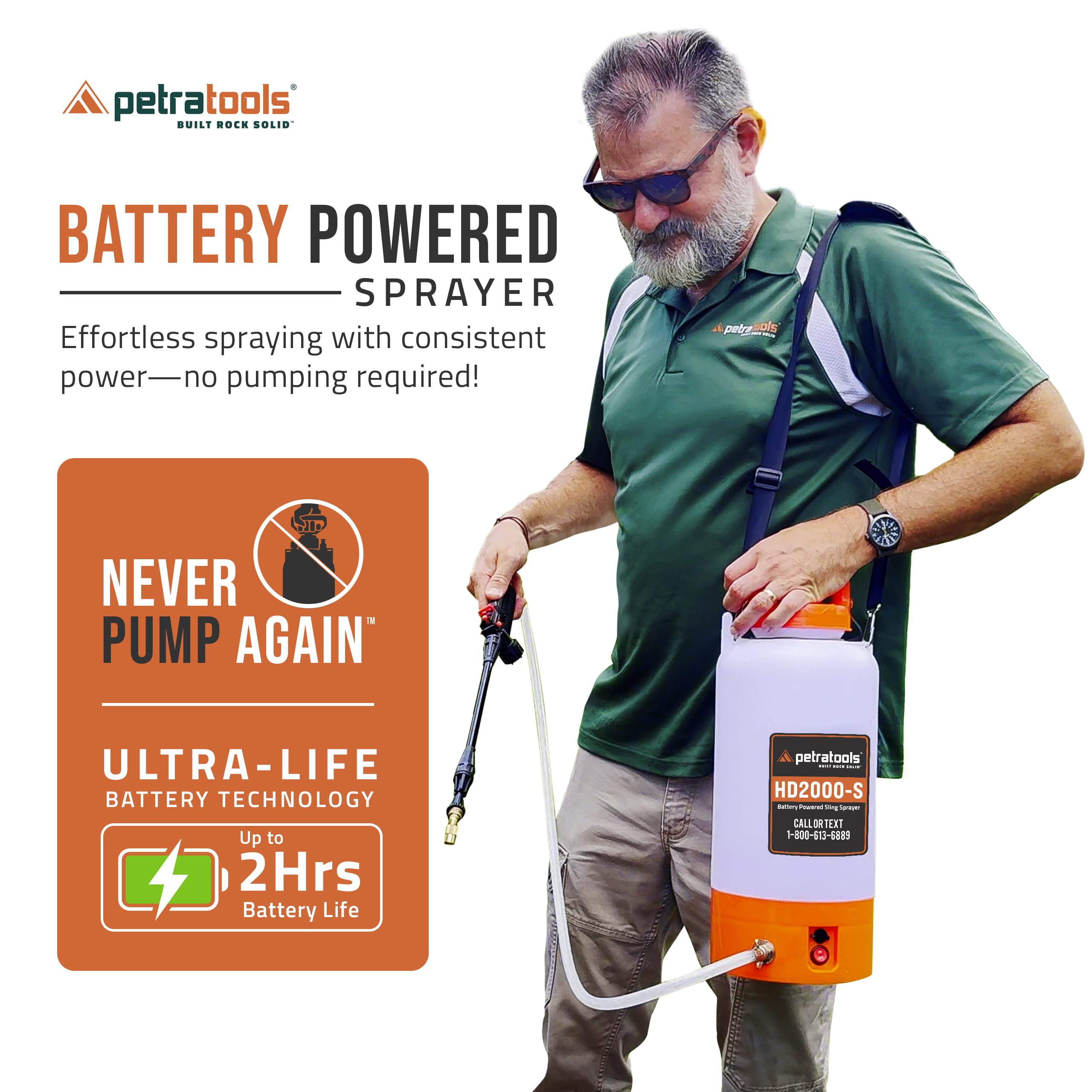 PetraTools brass adjustable nozzle delivers precise mist for weed control.
