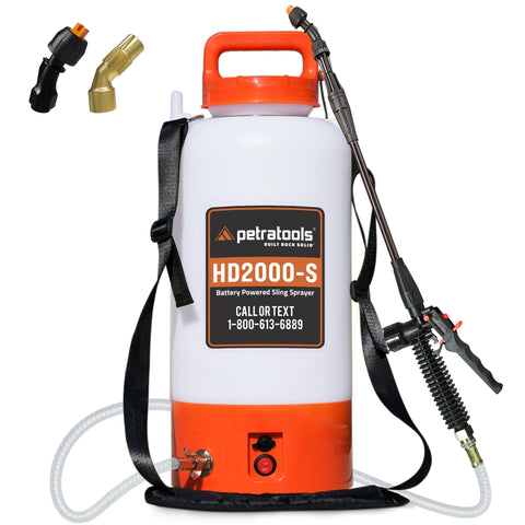 PetraTools battery powered sprayer 2-gallon battery for easy garden coverage.