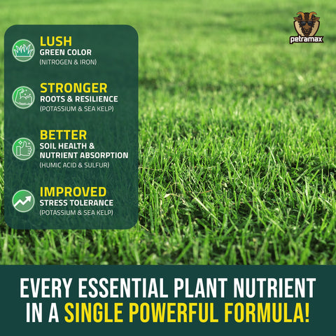 Coverage up to 16,000 sq ft per bottle supports large lawns.