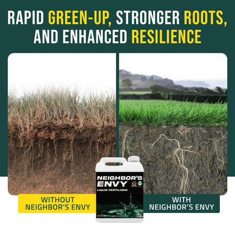 PetraMax Envy applied on a lush green lawn for color boost