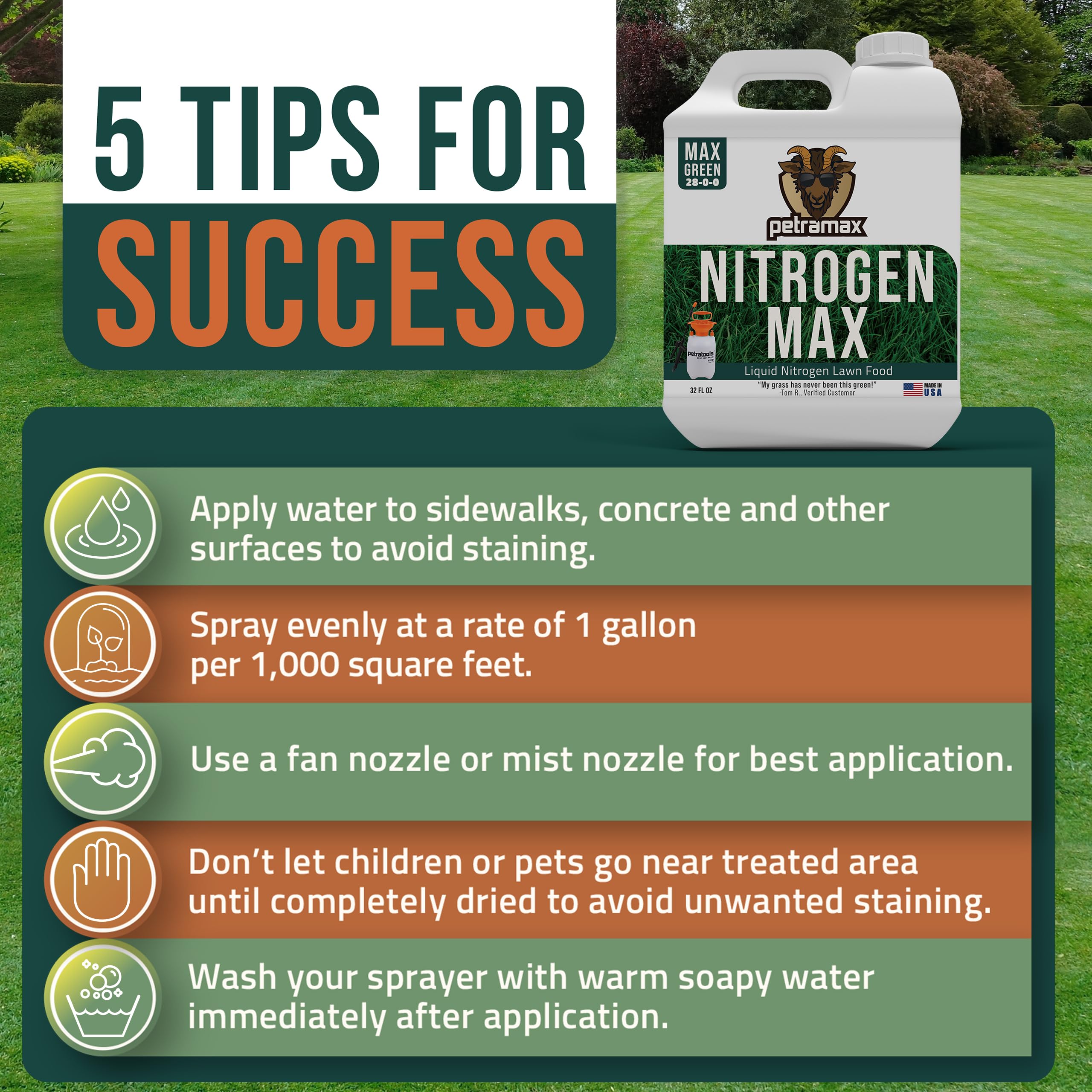 PetraPetramax spray-on lawn application for easy use.