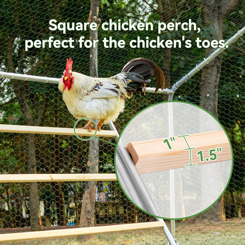 Petsfit 55inch-40inch roosting area supports more chickens while saving coop space.