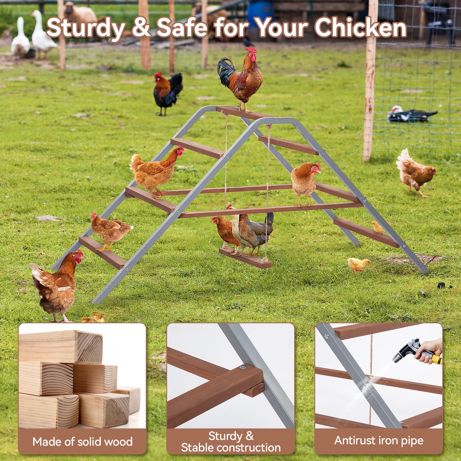 PETSFIT roosting bar suitable for indoor and outdoor use all year