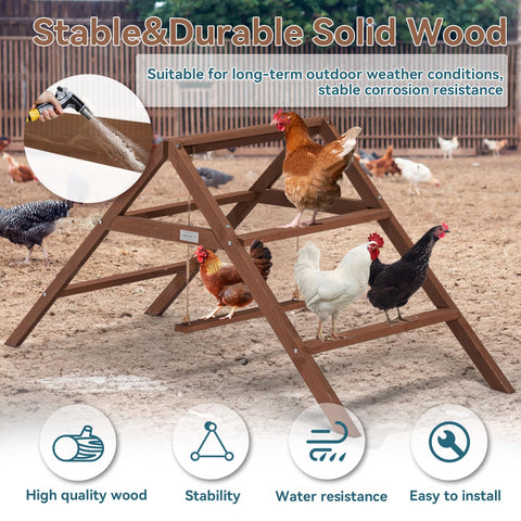 Petsfit roosting bars durable fir wood withstands sun and rain